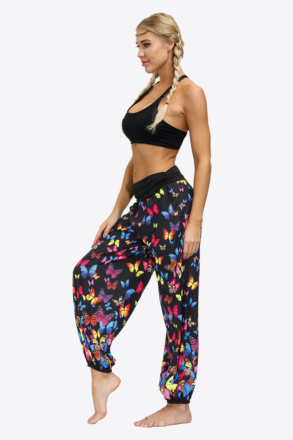 Oversized Printed Wide Leg Long Pants