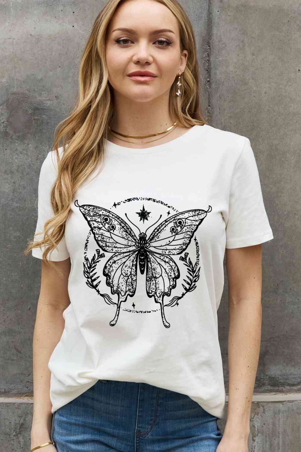 Simply Love Simply Love Full Size Butterfly Graphic Cotton Tee