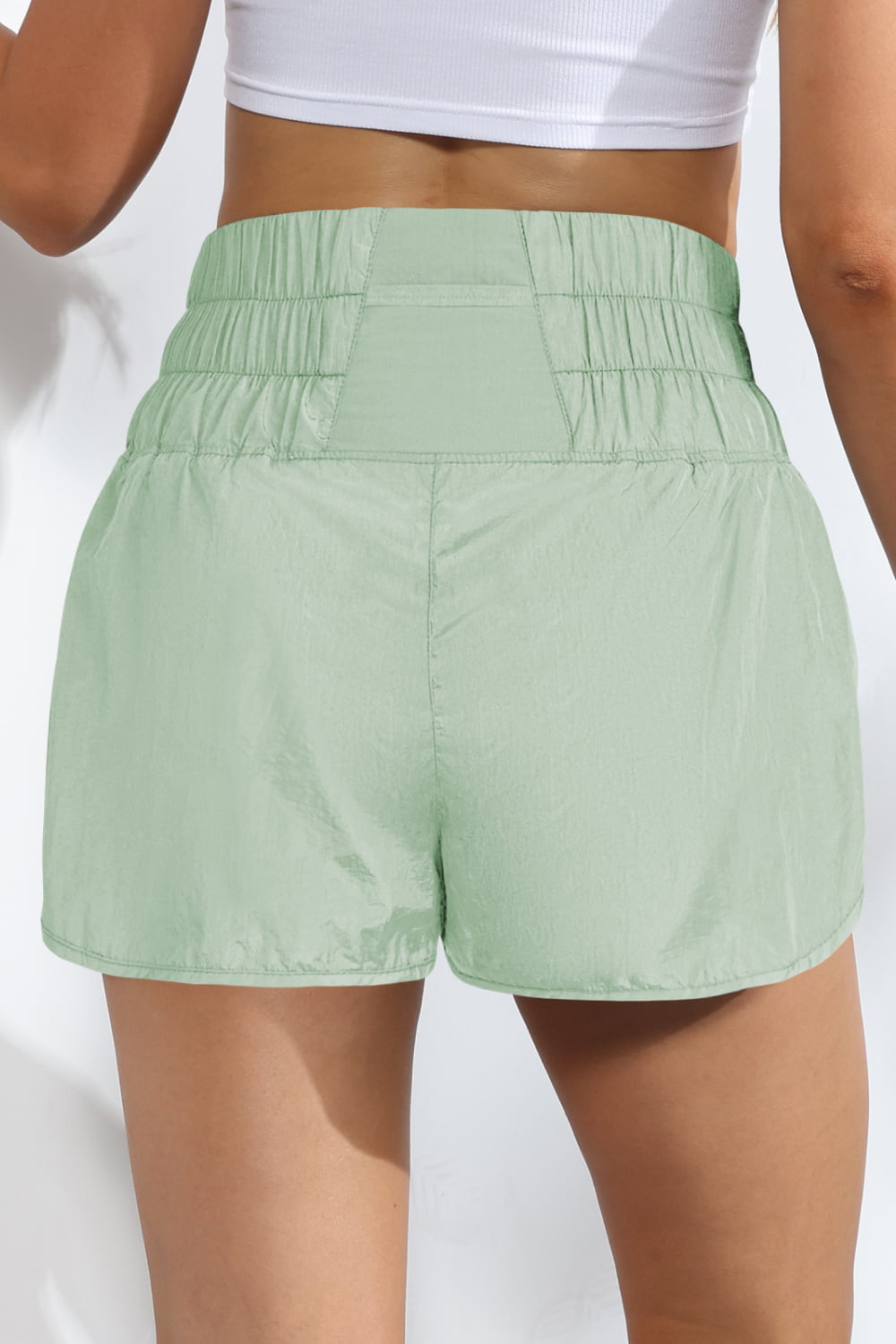 Breathable Smocked Sports Shorts